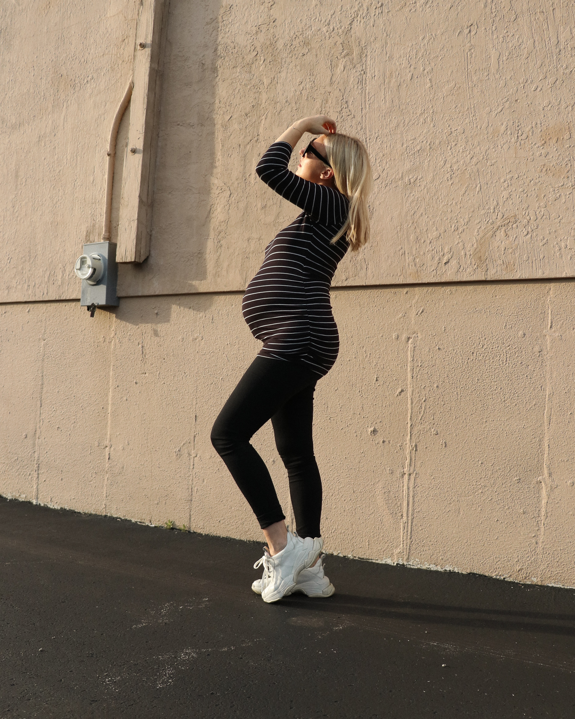 Black Leggings With White Stripe – Brian Bula!