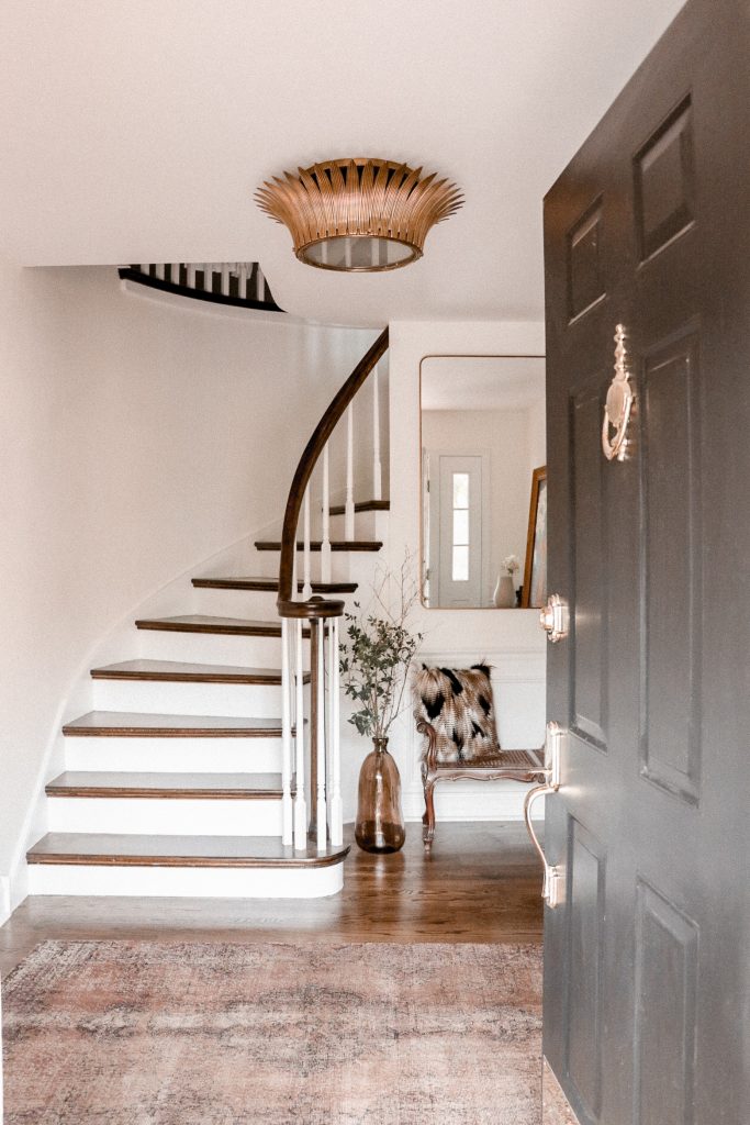 DIY Hardwood Staircase Makeover: Replacing Carpet With Wood Treads On Pie  Steps And Curved Landings - T. Moore Home Interior Design Studio